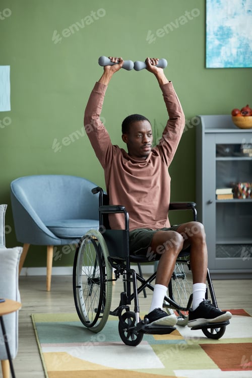 Preview: Man with Disability Exercising at Home