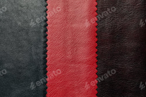 Preview: black and red leather with with curly edge. Uses for background. furniture upholstery background.
