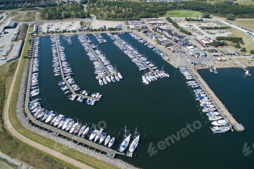 Preview: Aerial view of Koege marina, Denmark