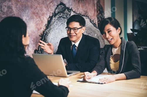 Preview: Successful job interview with boss and employee handshaking
