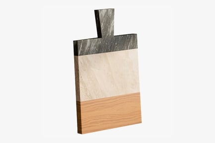 Preview: Marble and Wood Serving Board with Handle