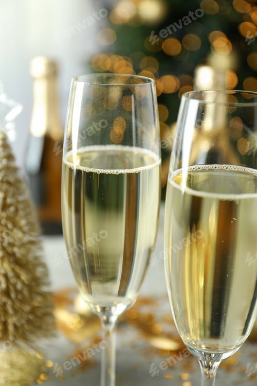 Preview: Concept of New Year celebration with champagne