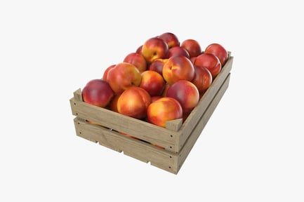 Preview: Wooden Crate Overflowing with Nectarines