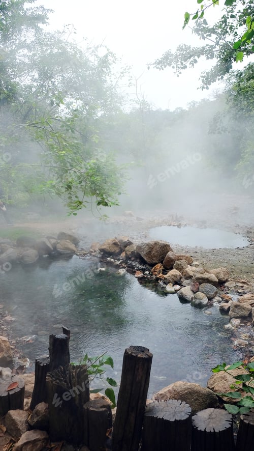 Preview: Tha Pai Natural Hot spring at mae hong son province, Thailand