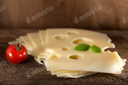 Preview: Slices of Emmental cheese