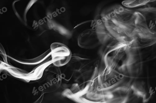 Preview: Abstract Black and White Background with Smoke