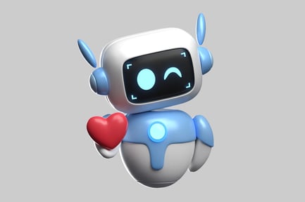Preview: Loving cute robot character