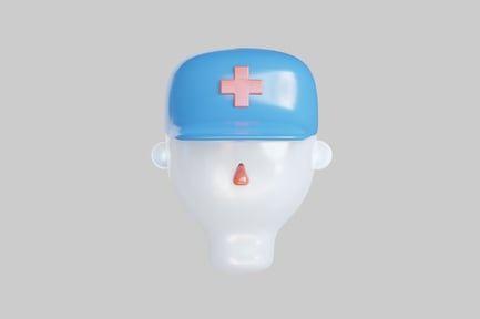 Preview: Cartoon medical cap character head