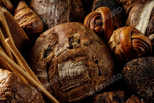 Preview: A stunning variety of artisanal bread beautifully displayed for your enjoyment and delight