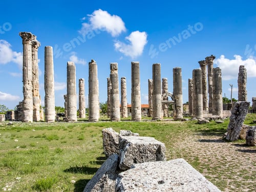 Preview: Travel concept photo. Uzuncaburc historical ancient city Mersin / Turkey
