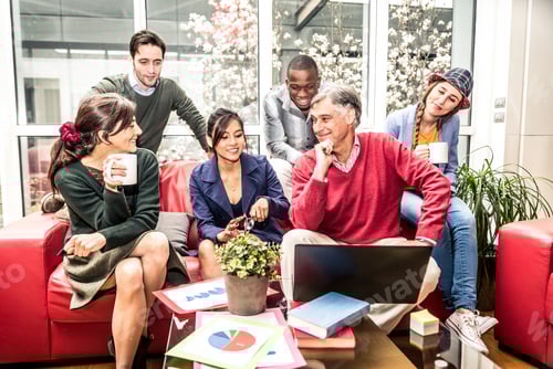 Preview: Creative team working in the office