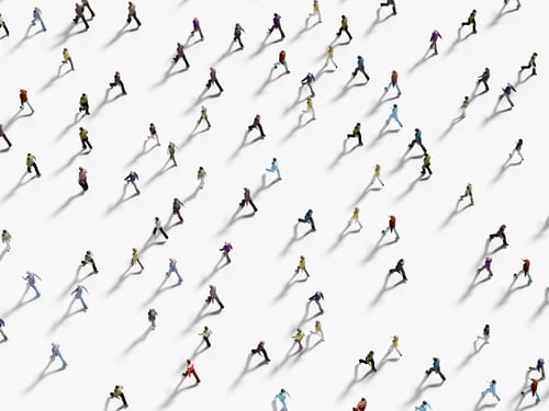 Preview: Walking people top view