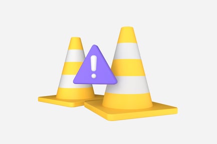 Preview: Safety Cone Chunky 3D Illustration