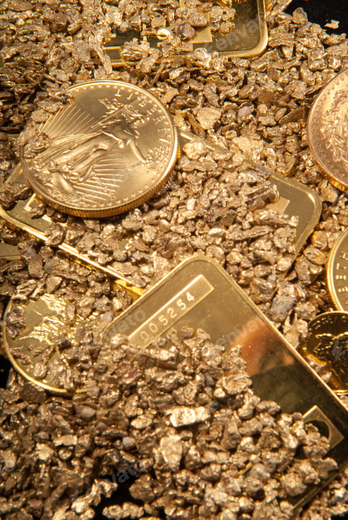 Preview: gold in coins, nuggets and ingots