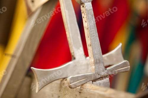 Preview: Two metal swords.