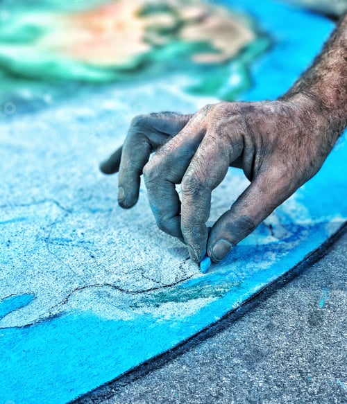 Preview: Superior sidewalk chalk artist at work