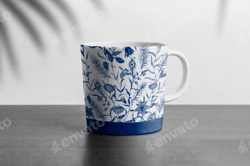 Preview: Blue China floral porcelain mug tableware