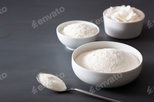 Preview: coconut flour and flakes healthy ingredient for keto paleo diet
