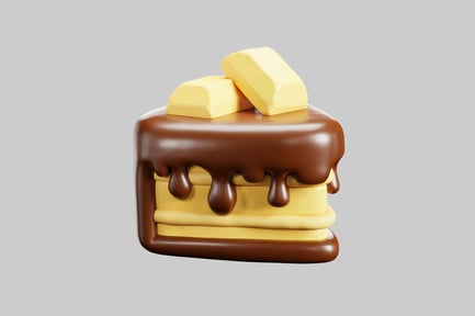 Preview: Chocolate layer cake with butter