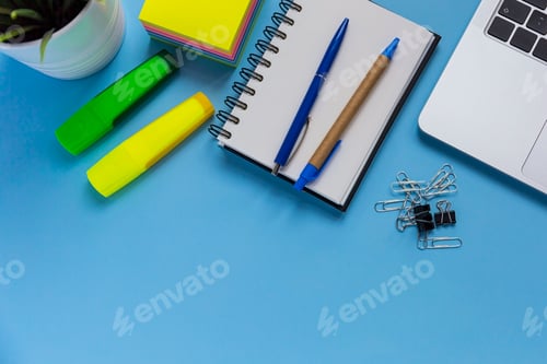 Preview: Work space, flat lay, copy space