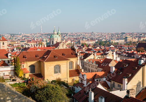 Preview: A view of red roofs of Prague