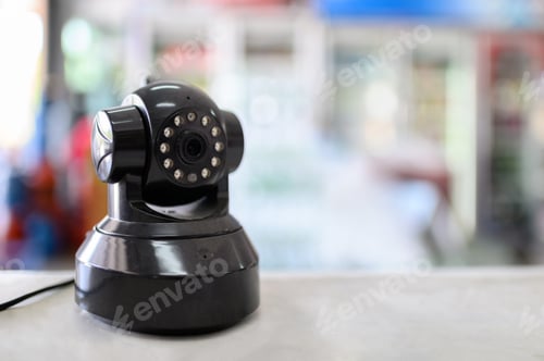 Preview: Installation of standing CCTV camera for surveillance