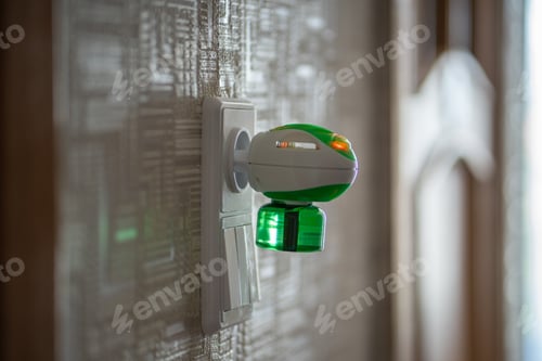 Preview: Mosquito repellent with plug into the socket at home. Electric insect repellent diffuser closeup