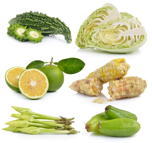 Preview: Moonflower, Bilimbi, sweet orange, waxy corn, Cabbage, Bitter m