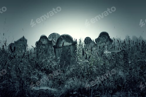 Preview: Spooky Cemetery. Halloween background