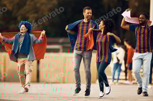 Preview: Excited Fans Cheering For Team Outdoors