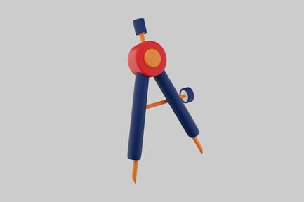 Preview: Colorful geometric compass