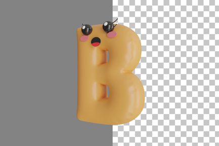 Preview: Cute Letter B 3D Icon