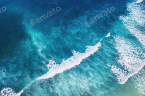 Preview: Waves as a background from top view. Gili Meno island, Indonesia.