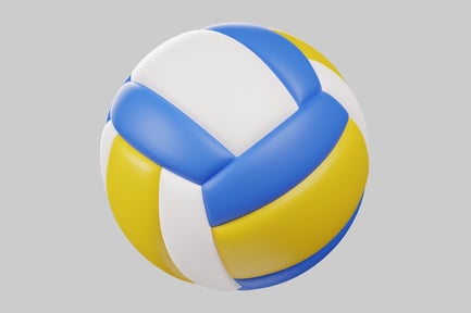 Preview: Blue and yellow volleyball