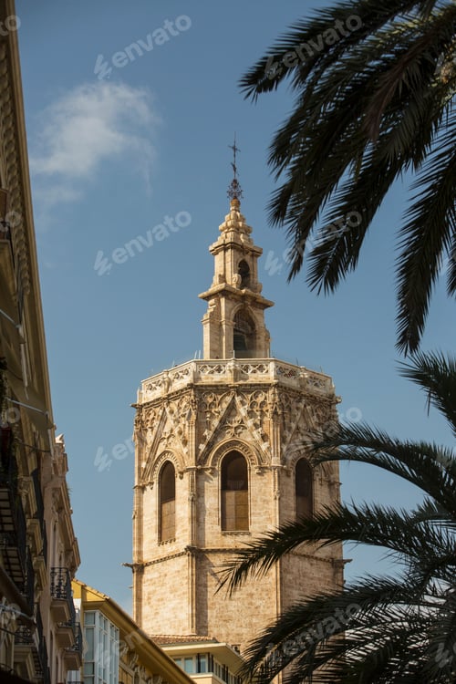 Preview: Bell tower Valencia cathedral, Valencia, Spain, Europe