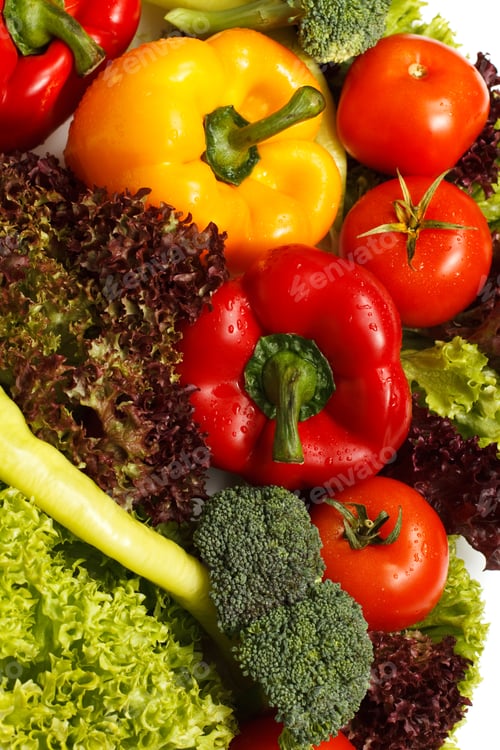 Preview: Fresh vegetables, top view