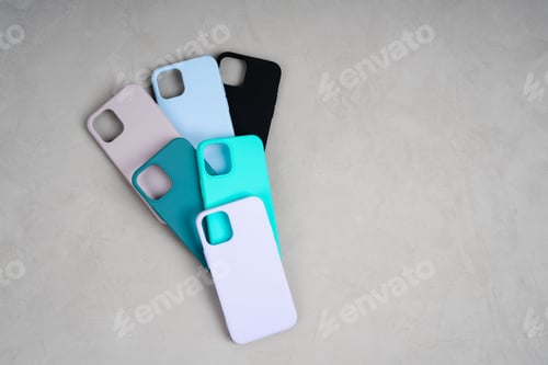 Preview: Set colourful silicone cases for smartphone.