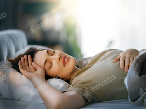 Preview: woman is sleeping in the bedroom