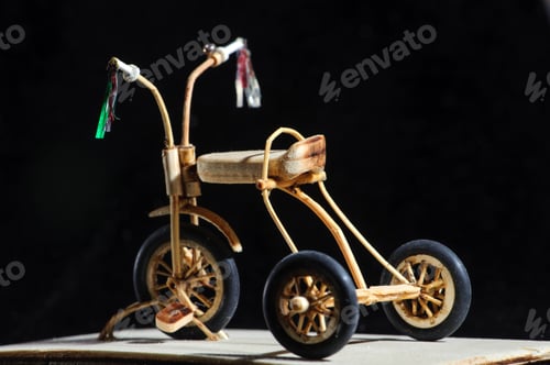 Preview: Miniature of wooden kids bicycle