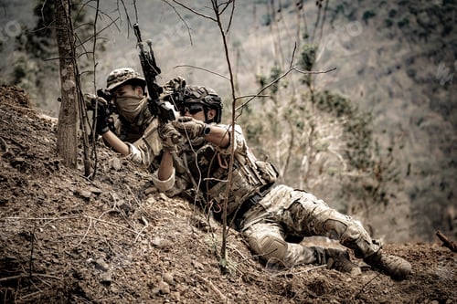 Preview: US marines in the mountains during the military operation