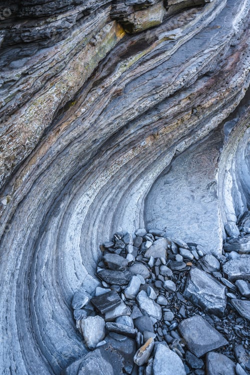 Preview: Details of the Geopark in Sakoneta in Deba at low tide. Basque Country