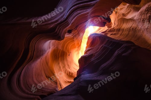 Preview: Red sandstone texture of the Lower Antelope canyon - great for a background