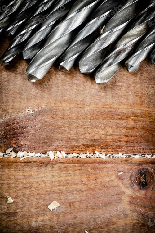 Preview: Drill bits for drills on the table.