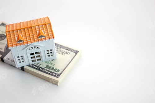 Preview: Toy Home on Stack of One Hundred Dollar Bills