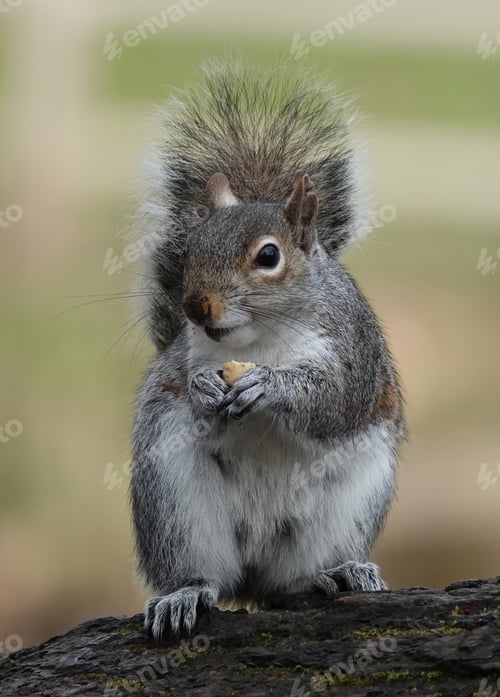Preview: Vertical closeup shot of a small squirrel on a tree