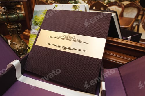 Preview: textile vintage wedding photo book album