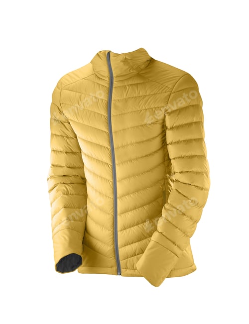 Preview: Yellow Raincoat Isolated On White Background