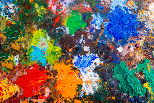 Preview: Palette with paints