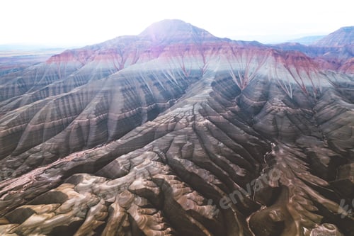 Preview: Colorful sand dunes of Ankara from aerial view.