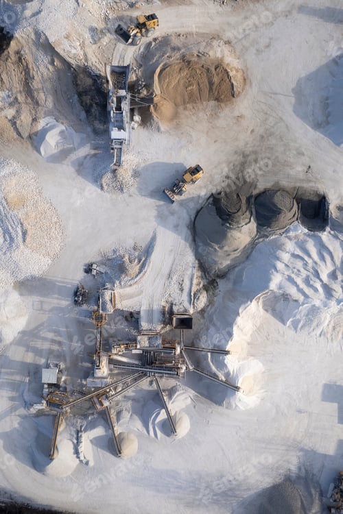 Preview: Aerial photo documentation of a factory for the preparation of building materials